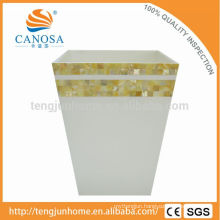 CGM-RB Stainless Steel and Eco Friendly Golden Mother of Pearl Trash Bin